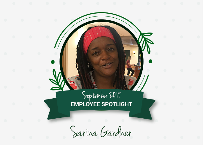 Employee Spotlight for September: Sarina Gardner!